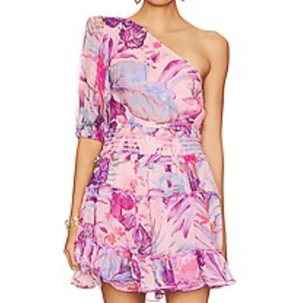 Zazu Floral One-Shoulder Dress